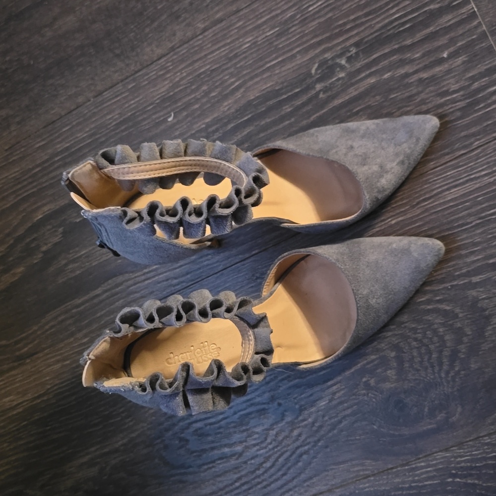 Charlotte Russe grey heels. Worn once.